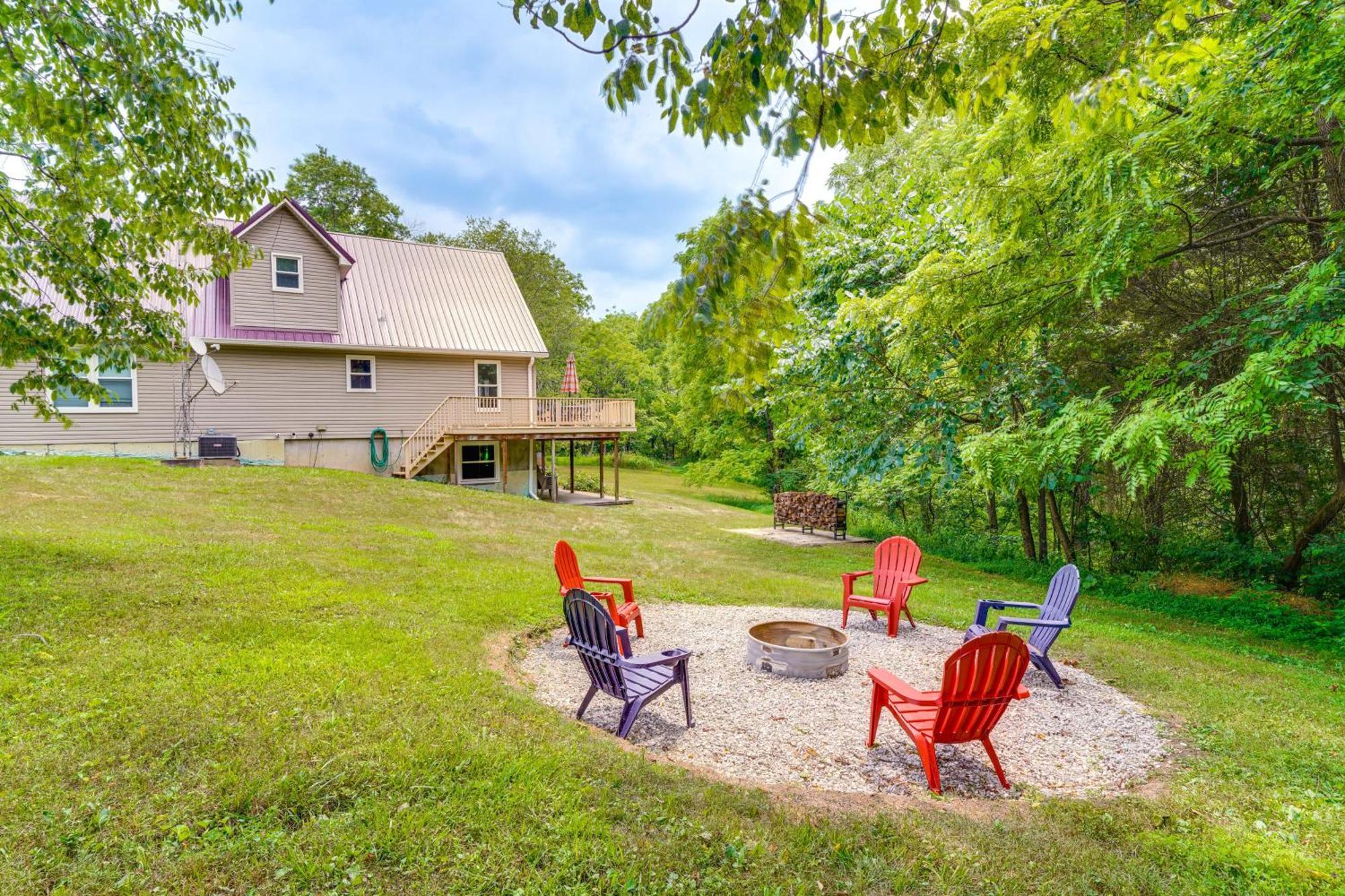 Modern Eckerty Home With Deck On Patoka Lake! Taswell Kültér fotó